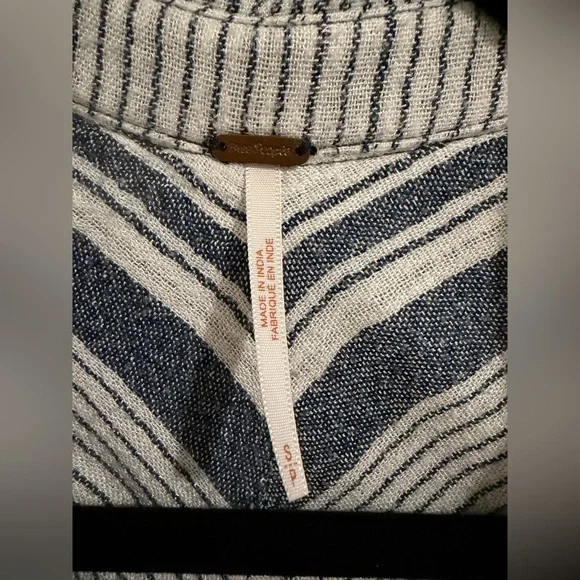 Free People Navy and White Striped Top - Picture 4 of 4